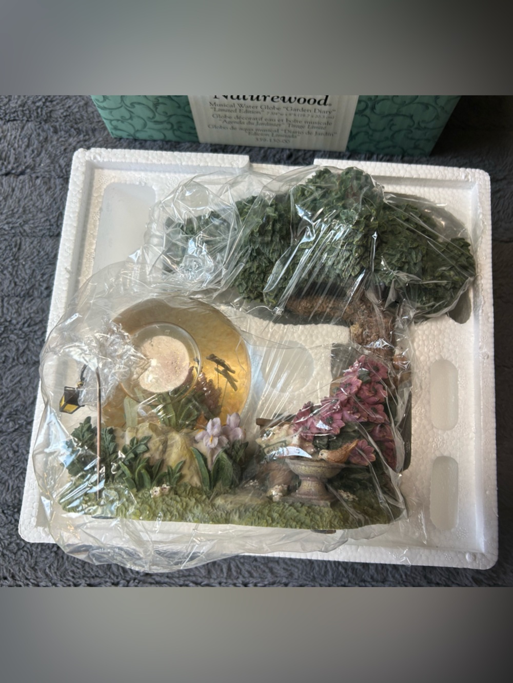 Pfaltzgraff Naturewood "Garden Diary" Limited Edition Musical Water Globe